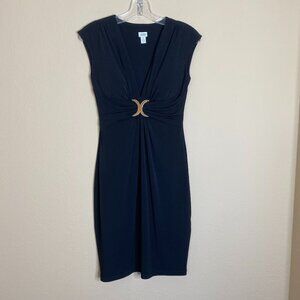 cache sheath sleeveless cap sleeve dress